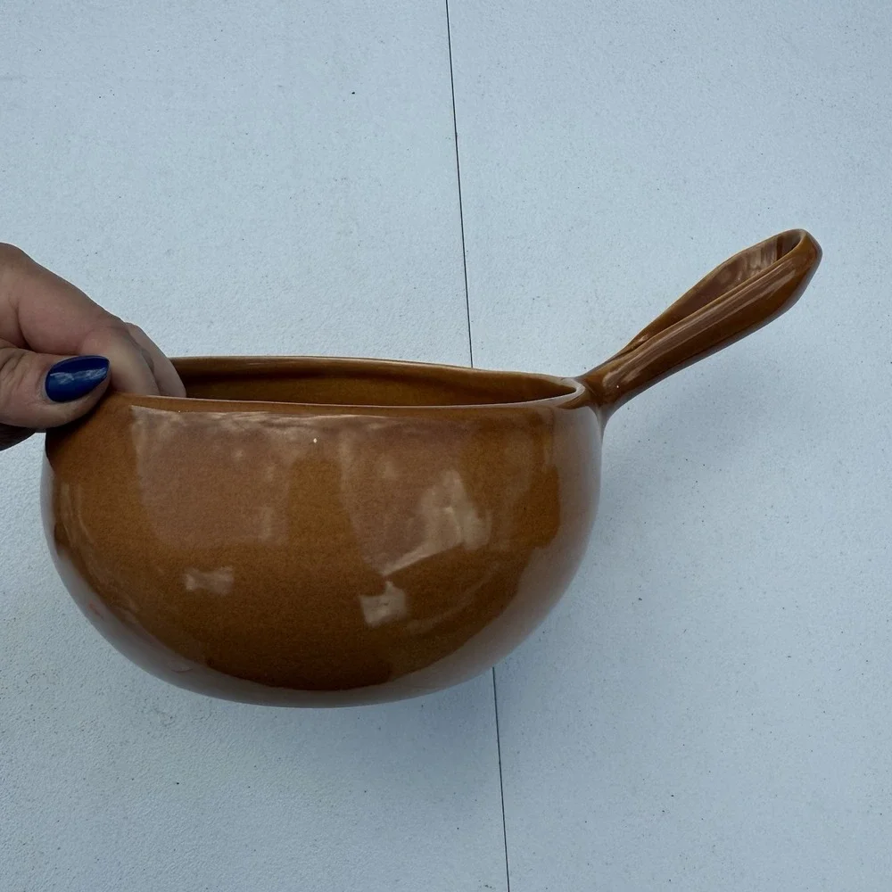 RUSSEL WRIGHT Iroquois Casual China Cookware Sauce‎ Pan Pot Brown Topaz